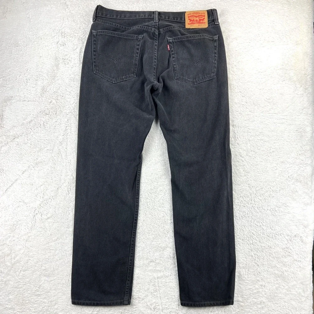 Levi's 505 Straight Fit Men's 36 Black Denim 36x32 Jeans‎ Classic Levis